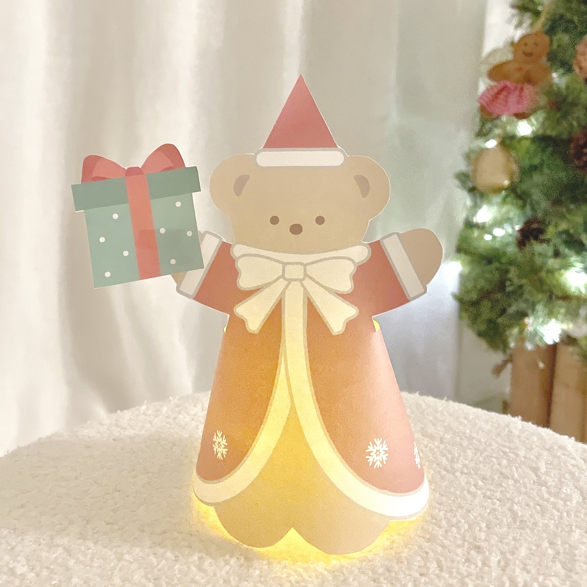 クリスマス立体工作、キャンドル