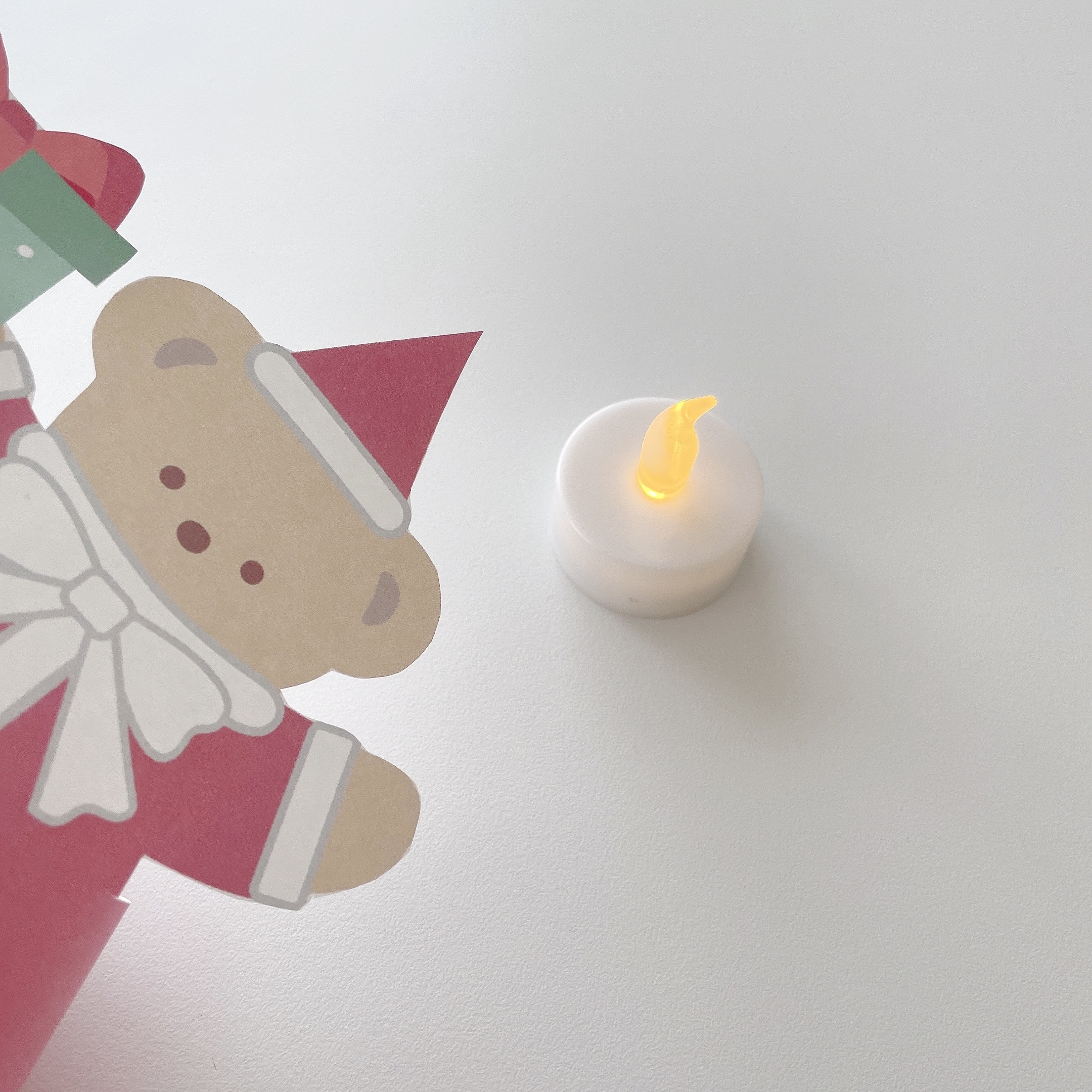 クリスマス立体工作、キャンドル