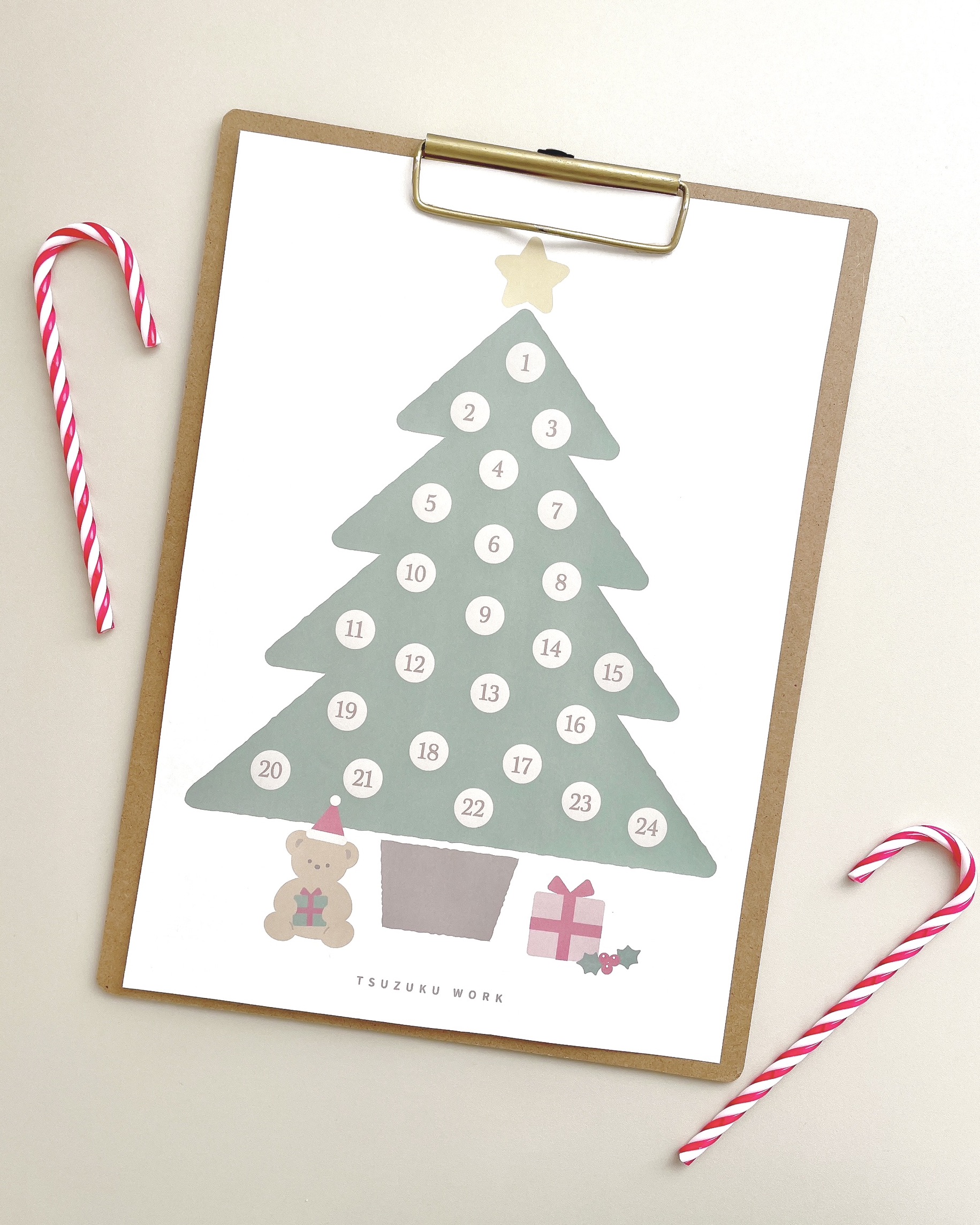 クリスマスツリーのアドベントカレンダー