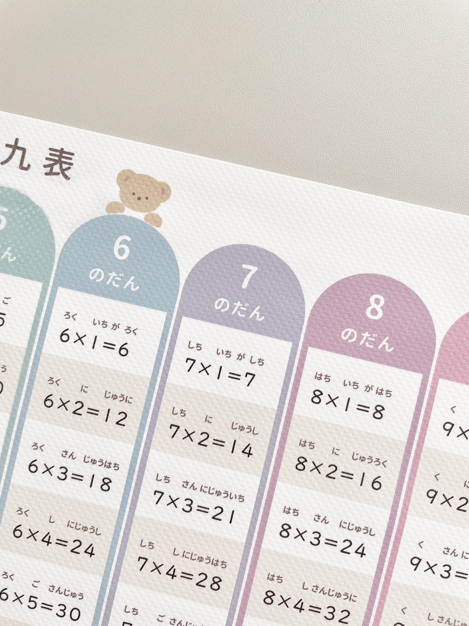 つづくワークのお風呂ポスター・表面イメージ・吸着ポスター